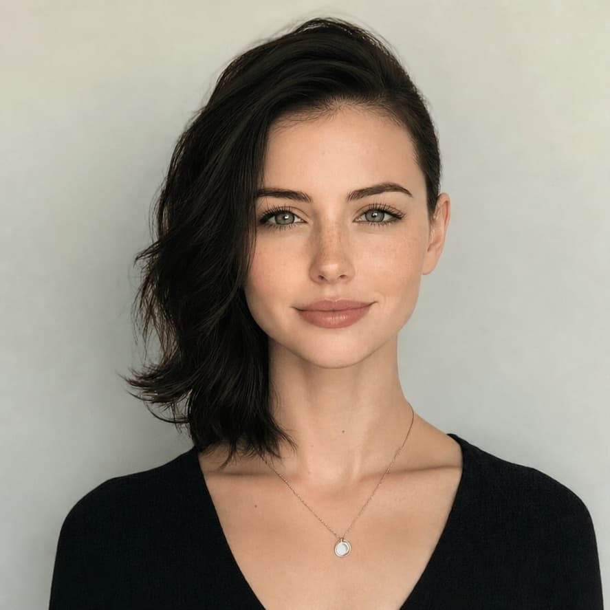 Original portrait before the bald hairstyle filter