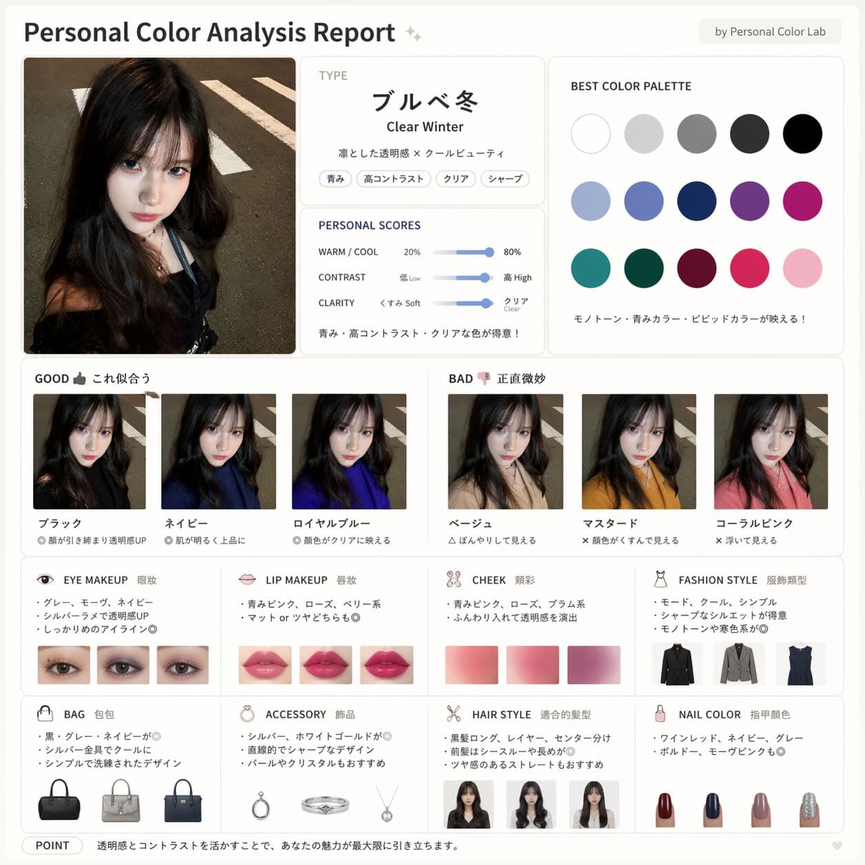 Personal color analysis preview