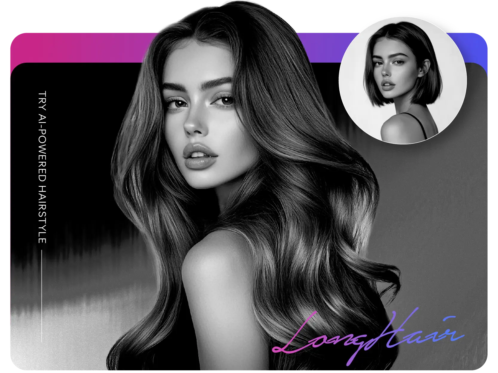 long hair filter glossy layers example